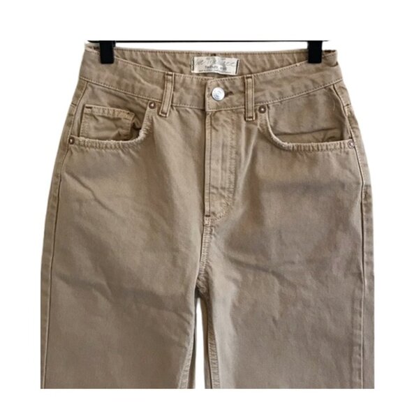 Free People Dakota Straight Leg Distressed Khaki Jeans, 25 - Picture 3 of 7